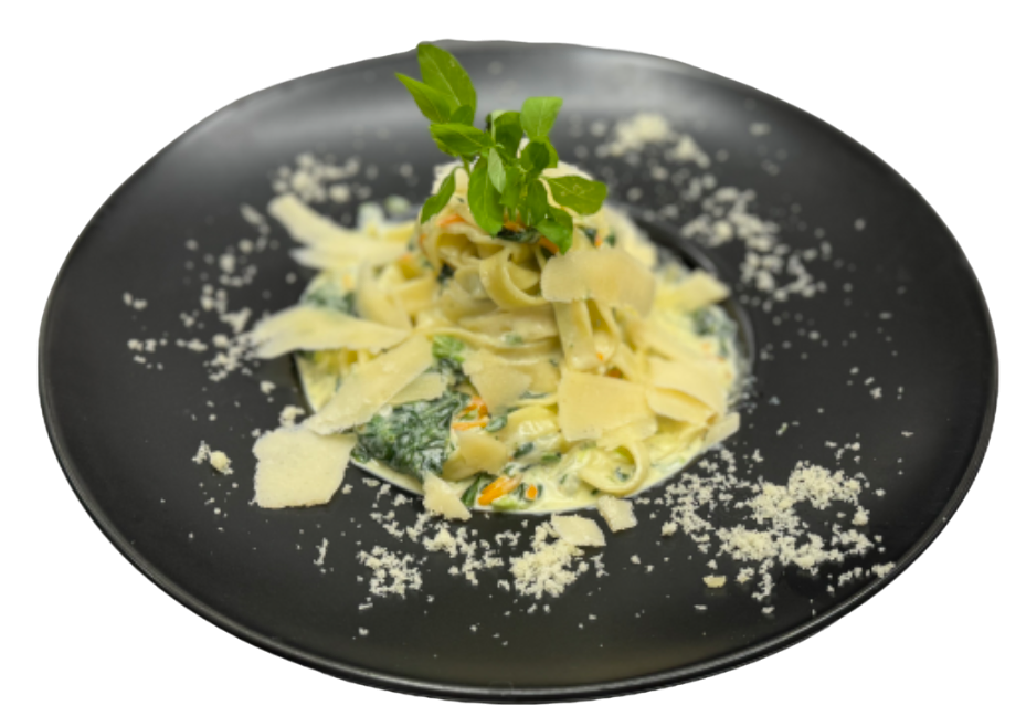 Tagliatelle with spinach and mascarpone